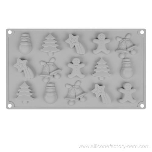 3D Christmas Fondant Molds Silicone Candy